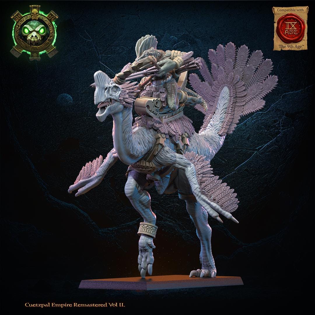 3d Printed Ceratomimus Bow Heroine by Lost Kingdom Miniatures