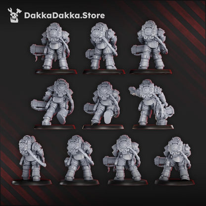 3d Printed Ignisaurus Clan Pulsarum Squad by DakkaDakka Miniatures