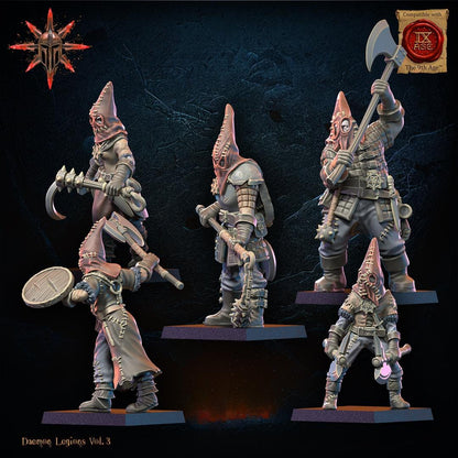 3D Printed Chaos Cultists by Lost Kingdom Miniatures