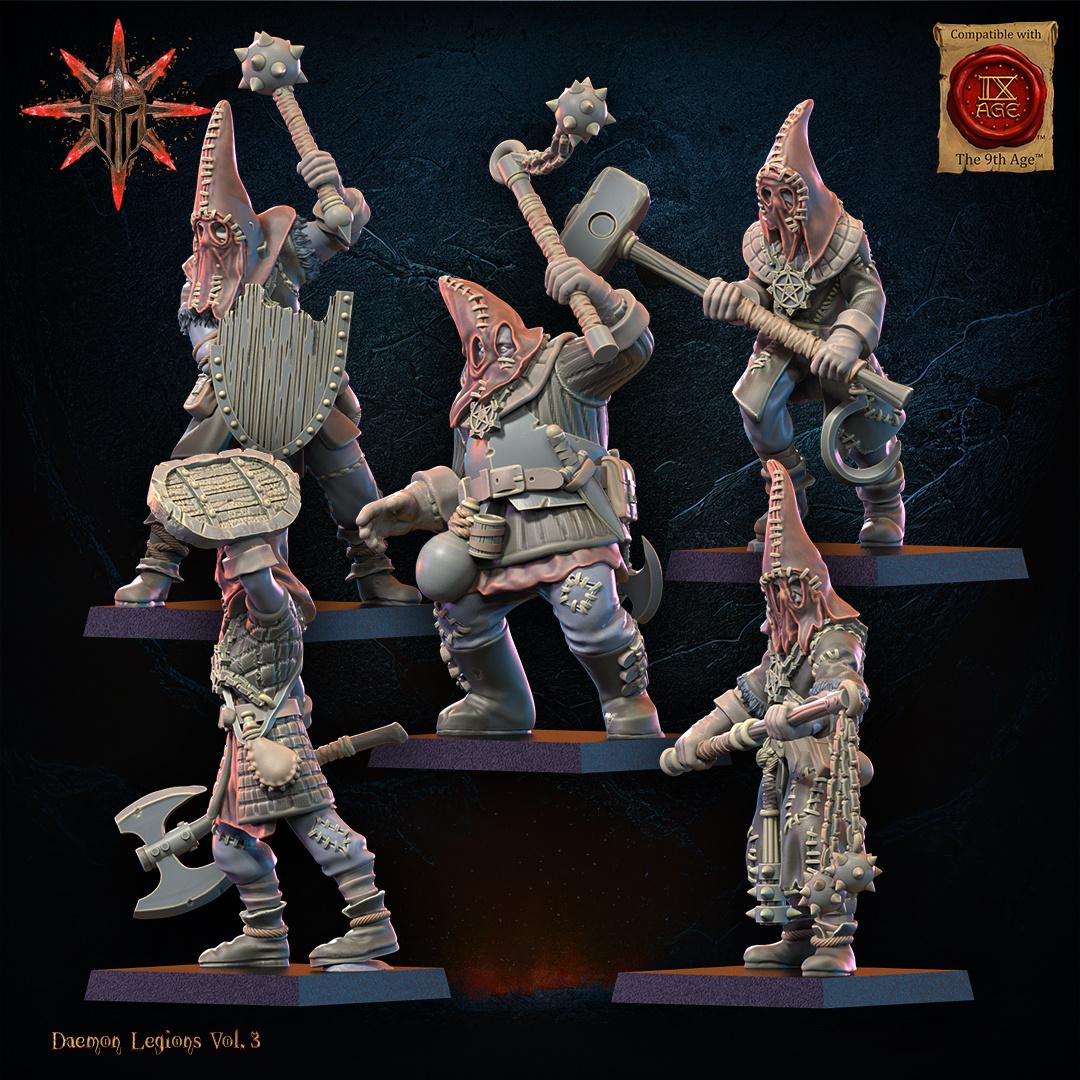 3D Printed Chaos Cultists x10 by Lost Kingdom Miniatures