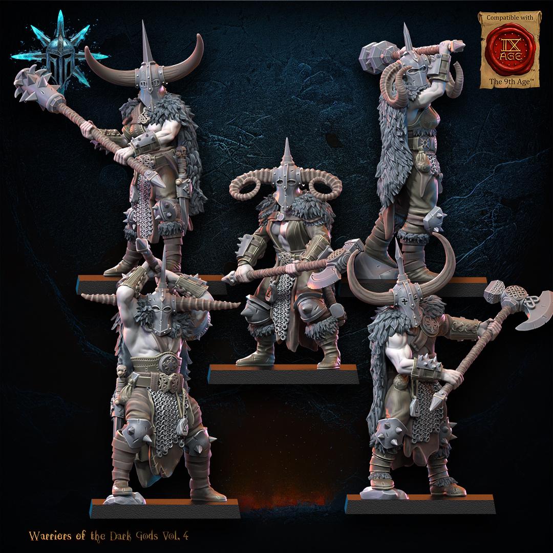 3D Printed Heavy Weapon Barbarian Regiment x10 by Lost Kingdom Miniatures