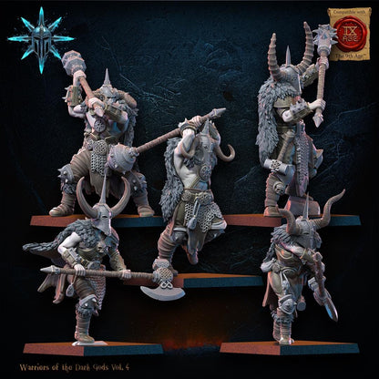 3D Printed Heavy Weapon Chaos Barbarian Regiment x10 by Lost Kingdom Miniatures