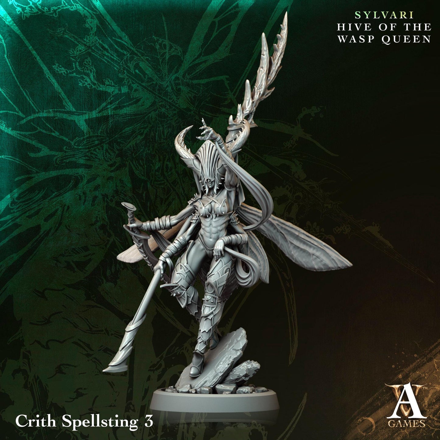 3D Printed Crith Spellsting by Archvillain Games