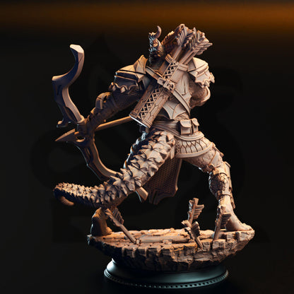 3D Printed Silver Dragonborn Knights x3 by DM Stash
