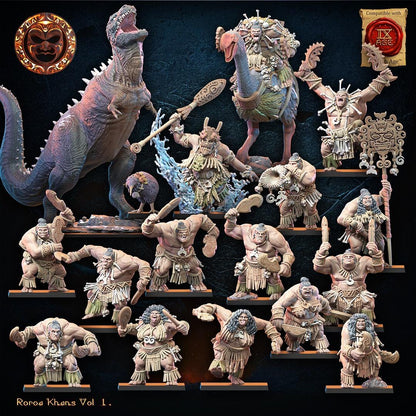 3D Printed Roroa Khans Command Group by Lost Kingdom Miniatures