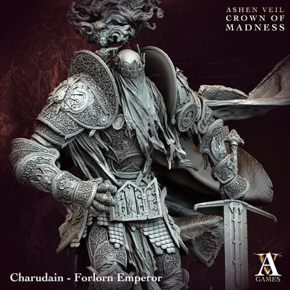 3D Printed Charudain The Forlorn Emperor by Archvillain Games