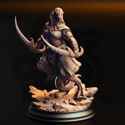 3D Printed Black Dragonborn Rogue by DM Stash