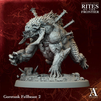 3D Printed Goretusk Fellbeasts by Archvillain Games