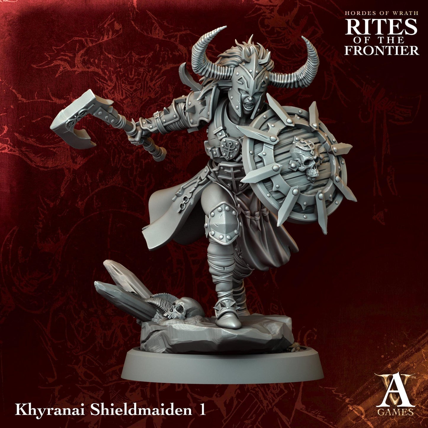 3D Printed Khyranai Shieldmaidens by Archvillain Games