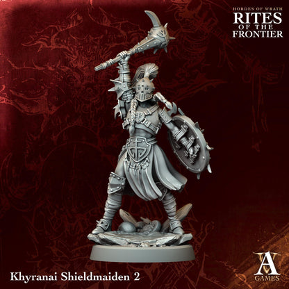 3D Printed Khyranai Shieldmaidens by Archvillain Games