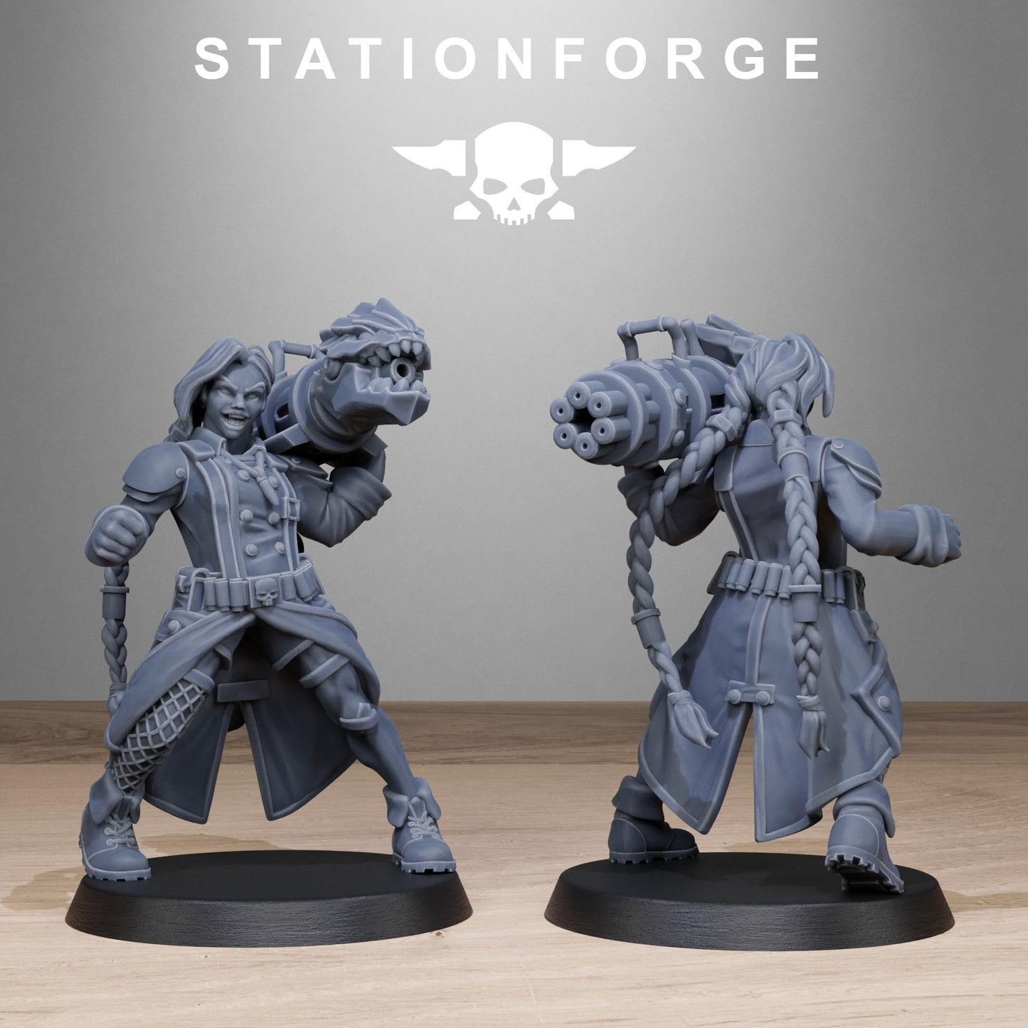 3D Printed GrimGuard Sisters by StationForge Miniatures