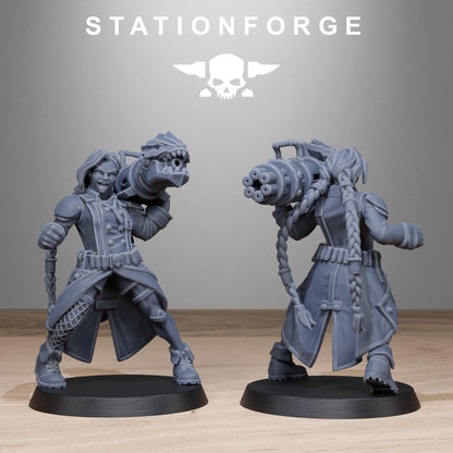 3D Printed GrimGuard Sisters by StationForge Miniatures