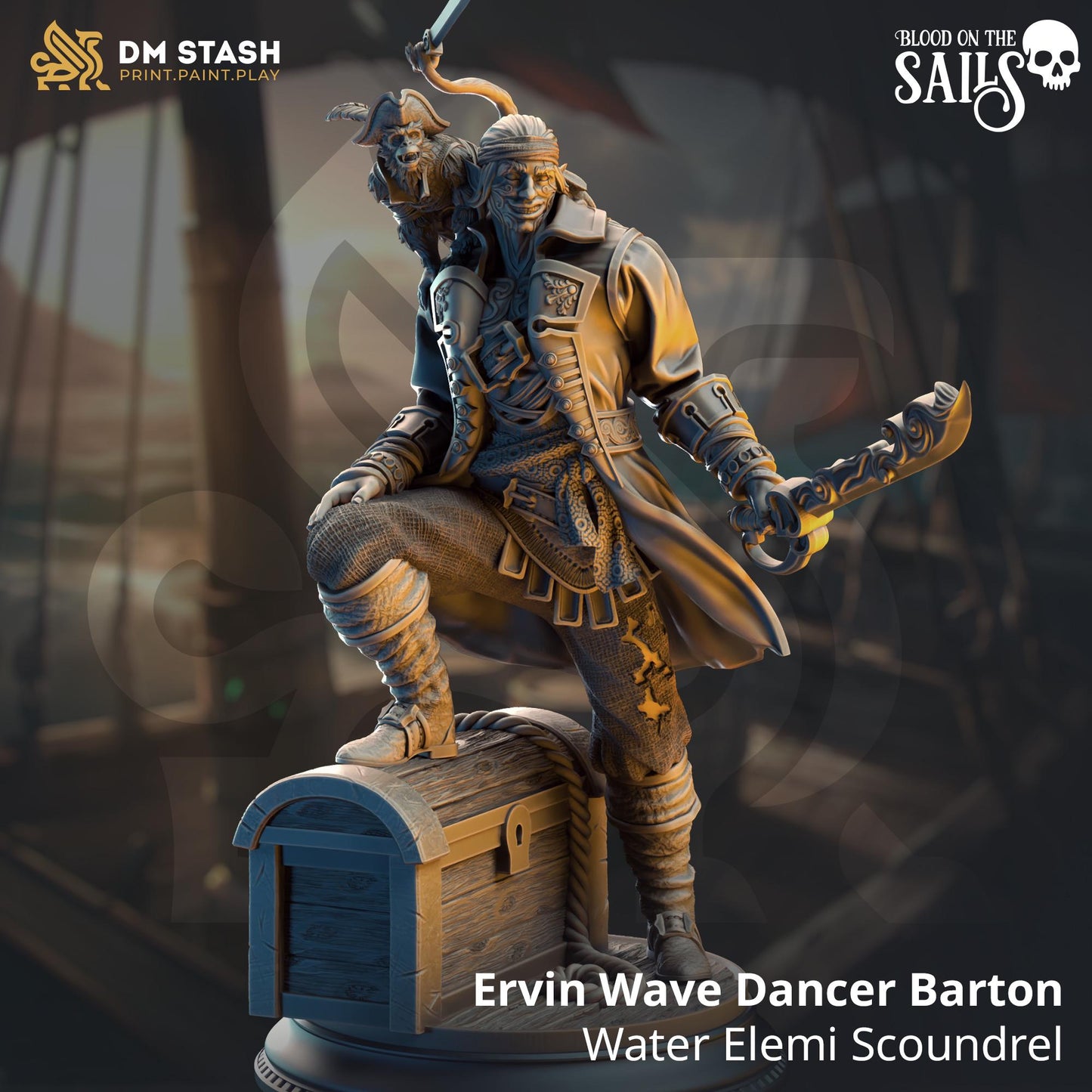 3D Printed Water Elemi Scoundrel by DM Stash