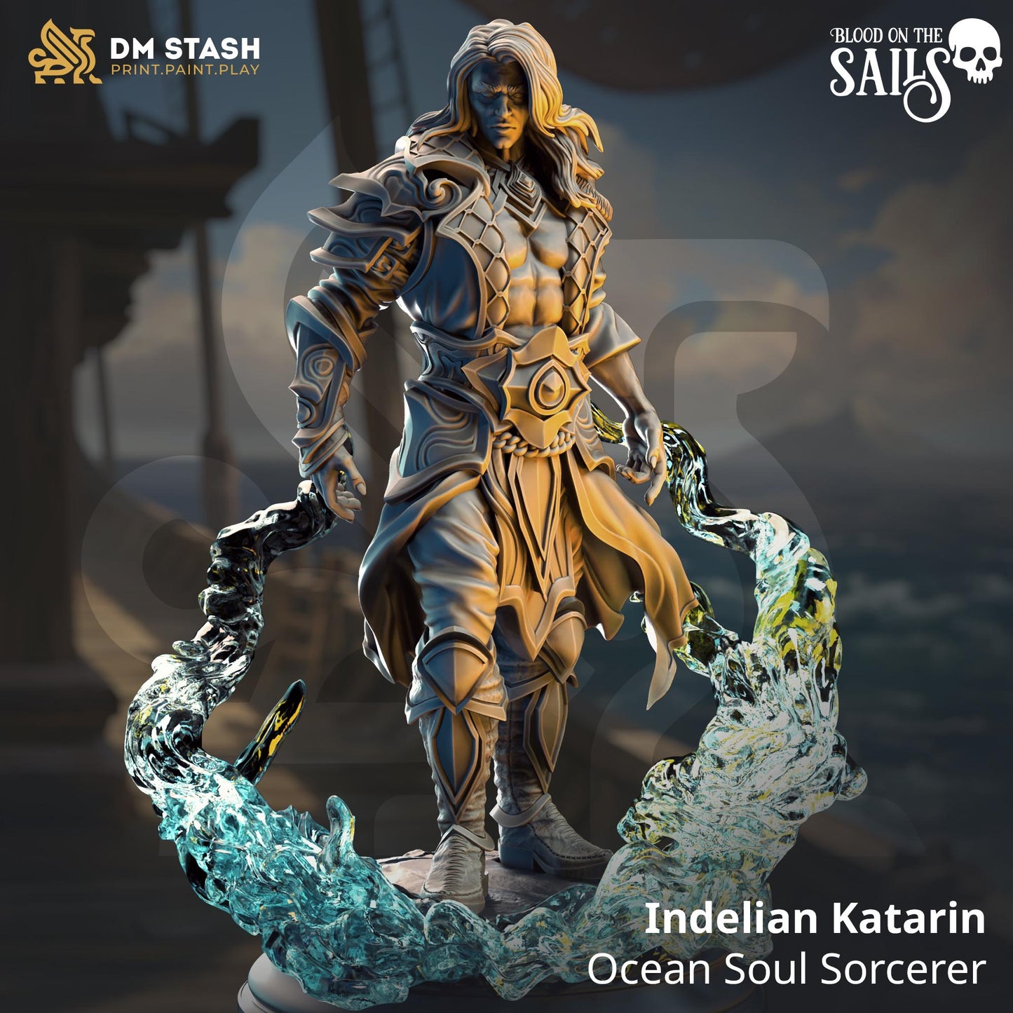 3D Printed Ocean Soul Sorcerer by DM Stash