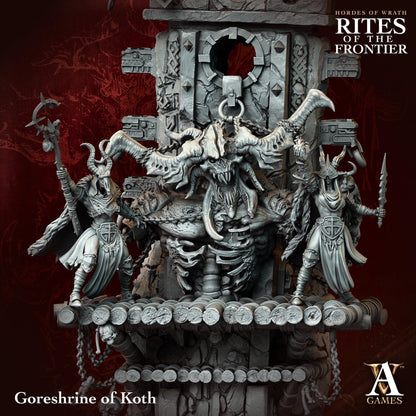 3D Printed Goreshrine of Koth by Archvillain Games