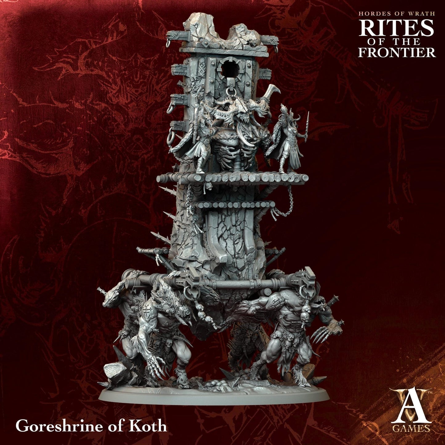 3D Printed Goreshrine of Koth by Archvillain Games