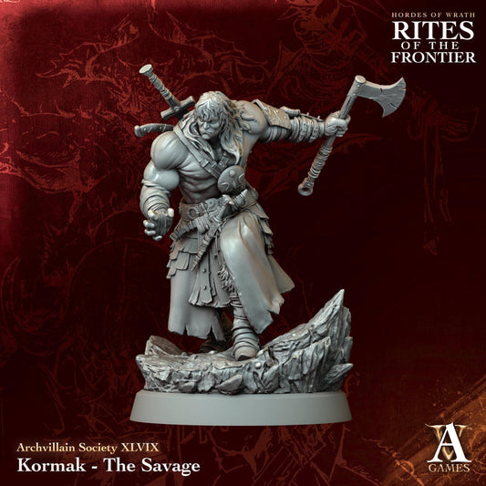 3D Printed Kormak the Savage by Archvillain Games