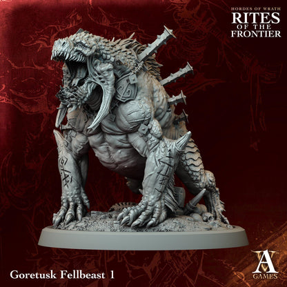 3D Printed Goretusk Fellbeasts by Archvillain Games