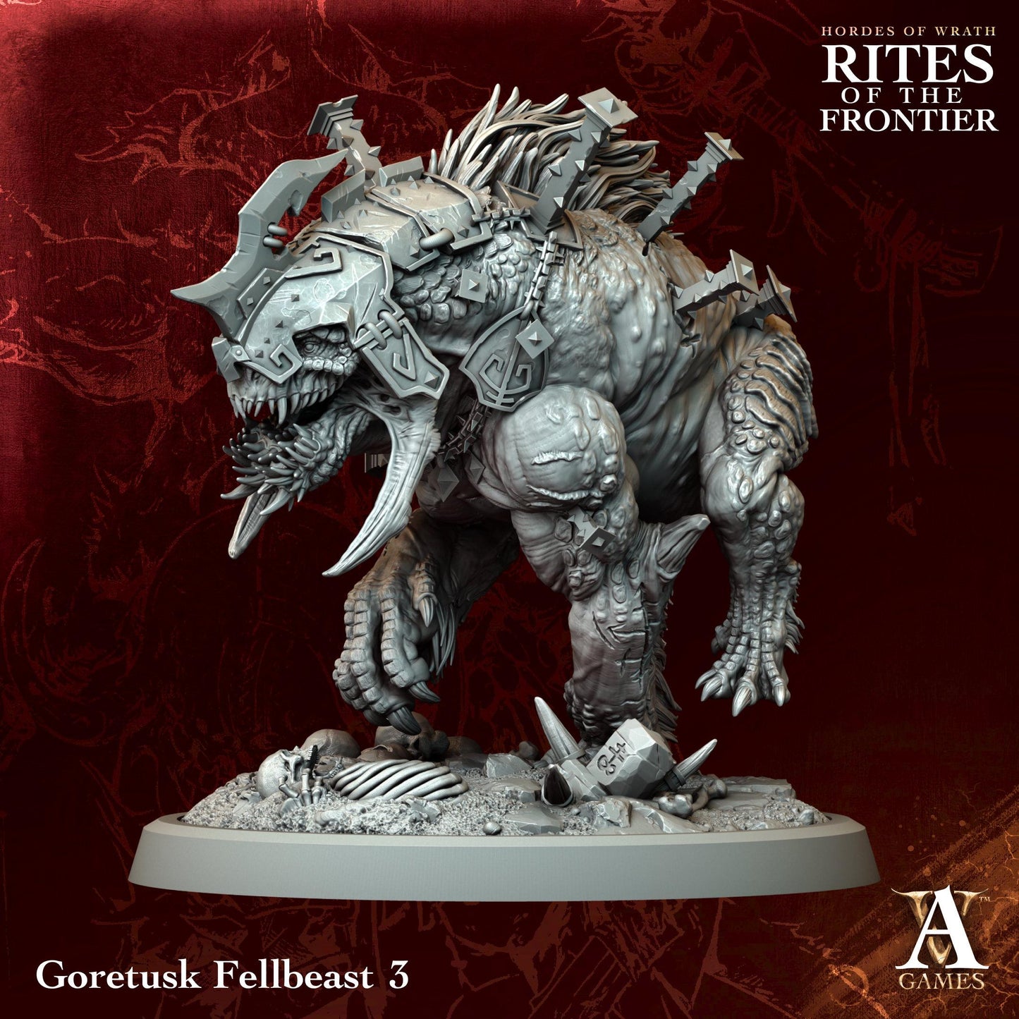 3D Printed Goretusk Fellbeasts by Archvillain Games