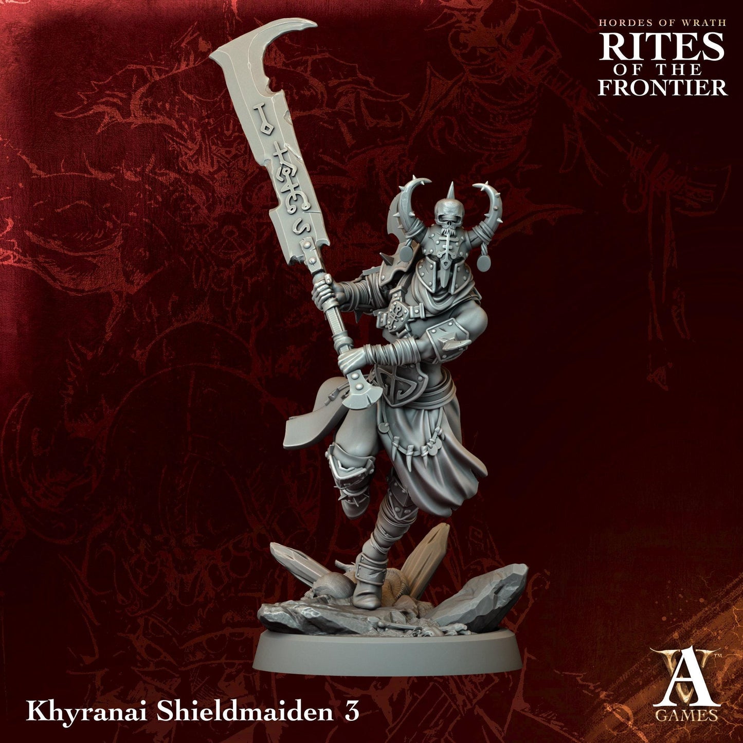 3D Printed Khyranai Shieldmaidens by Archvillain Games