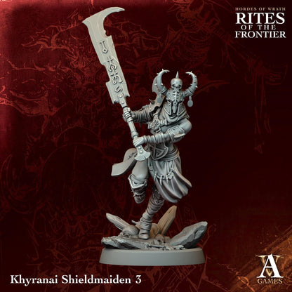 3D Printed Khyranai Shieldmaidens by Archvillain Games
