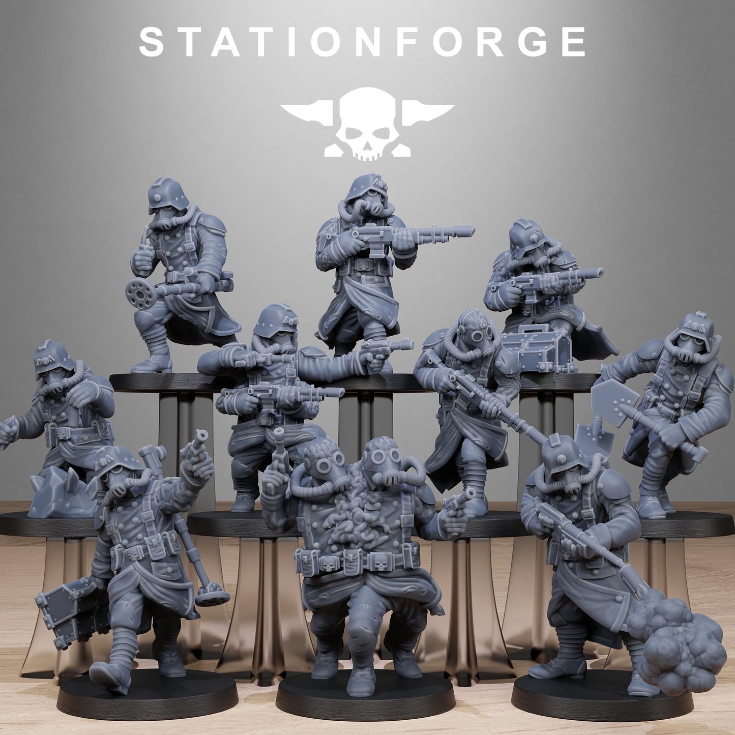 3D Printed GrimGuard Radioactive Mutants x10 by StationForge Miniatures