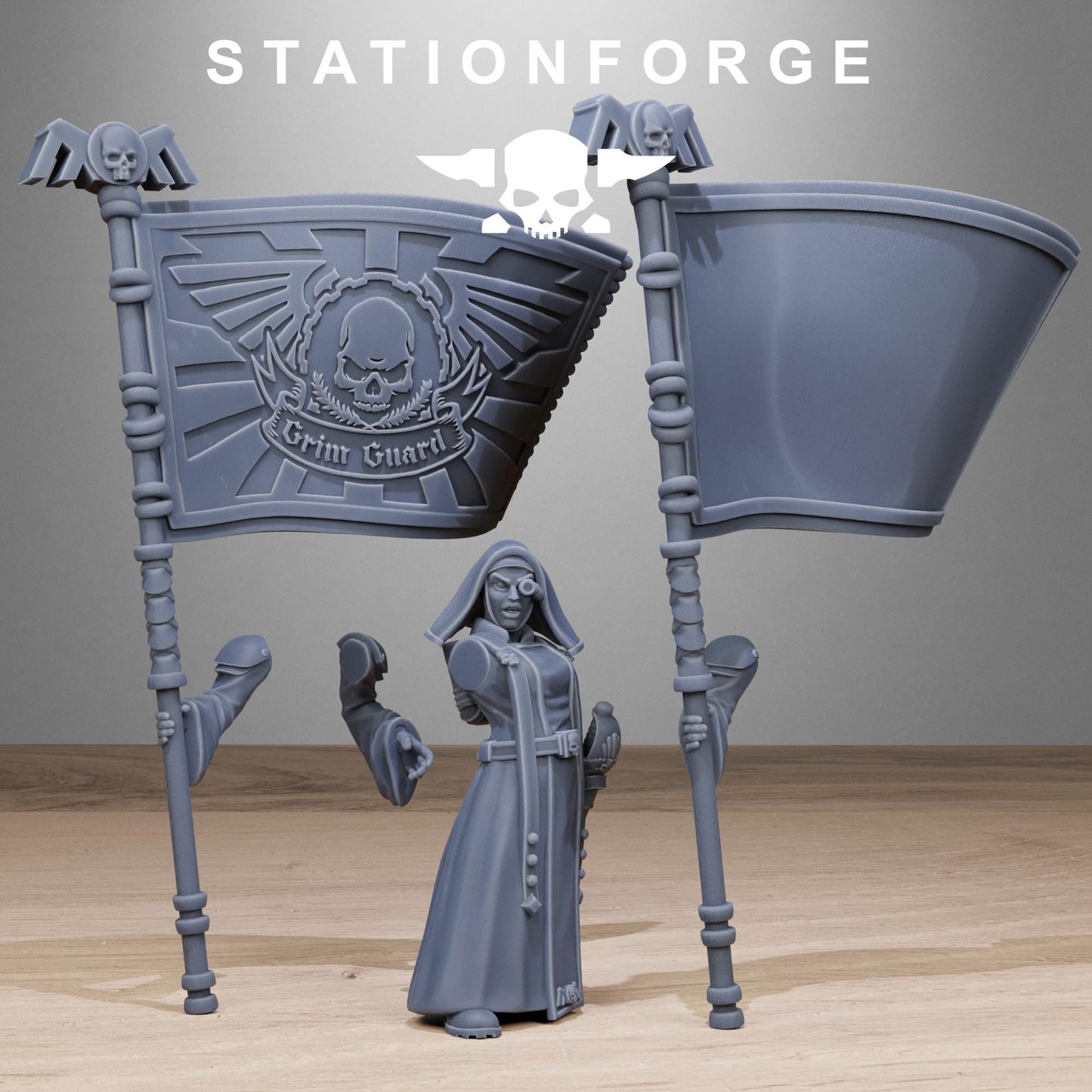 3D Printed GrimGuard Sisters by StationForge Miniatures