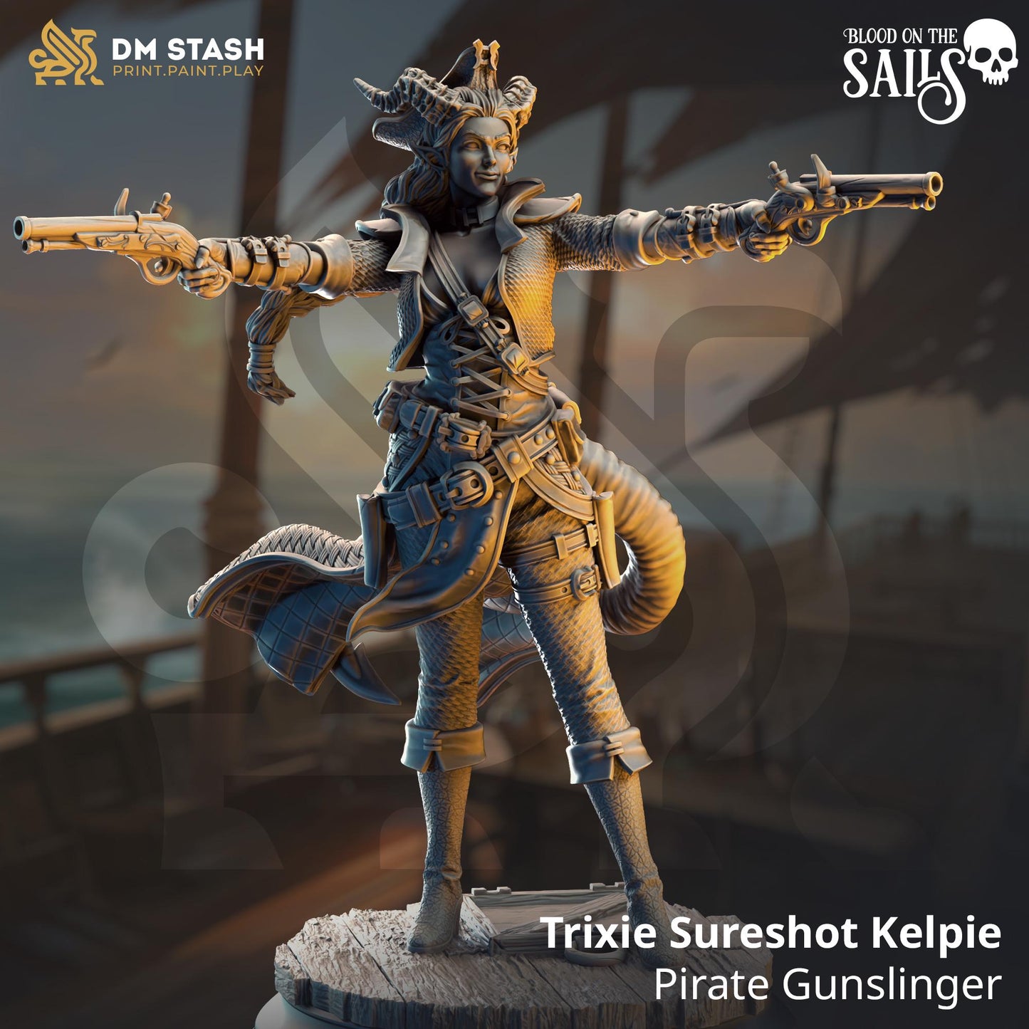 3D Printed Pirate Gunslinger by DM Stash