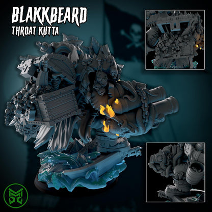 3d Printed Blakk Beard Throat Kutta by Mekka Miniatures