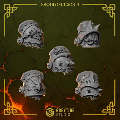3d Printed Anvil Wardens Shoulders #3 x10 by Greytide Studio