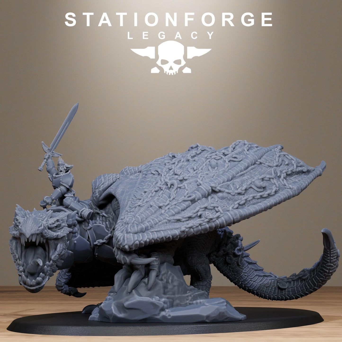 3D Printed Solaris Dragon by StationForge Miniatures