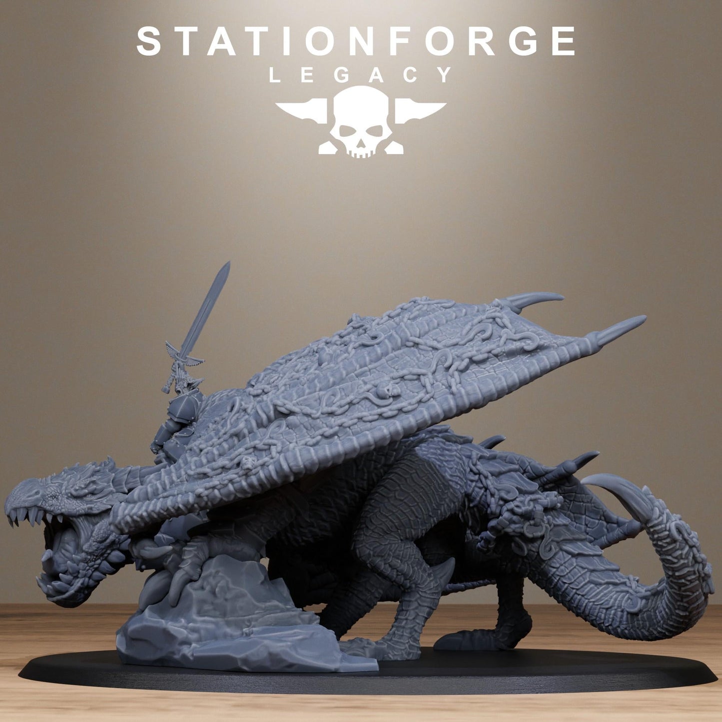 3D Printed Solaris Dragon by StationForge Miniatures