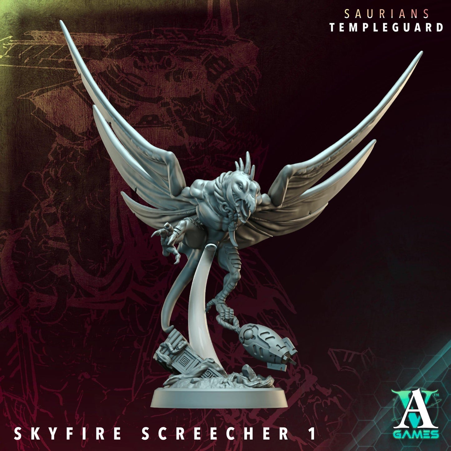 3D Printed Skyfire Screechers by Archvillain Games