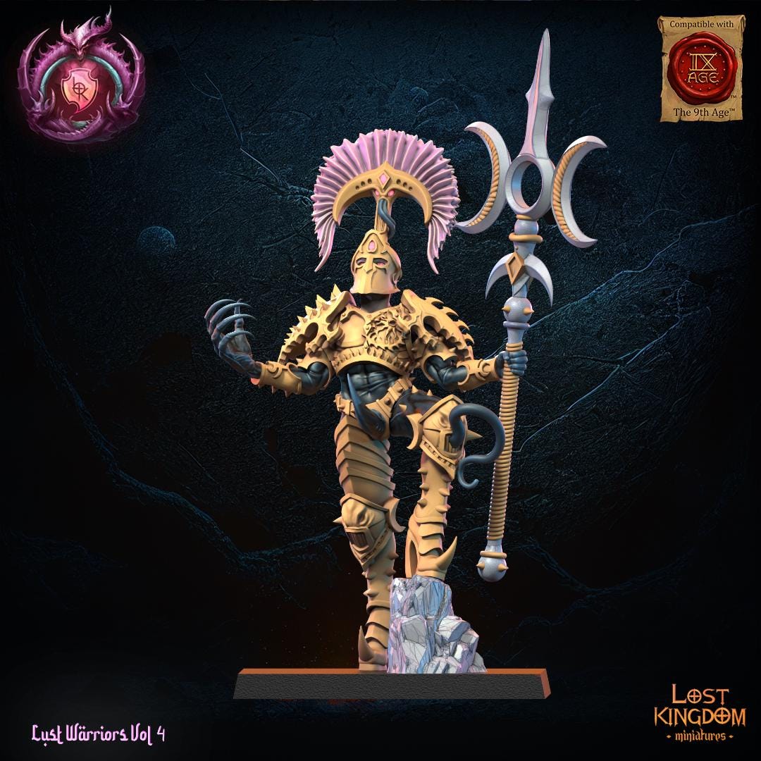 3D Printed Aurenis, Lust Chosen Lord by Lost Kingdom Miniatures