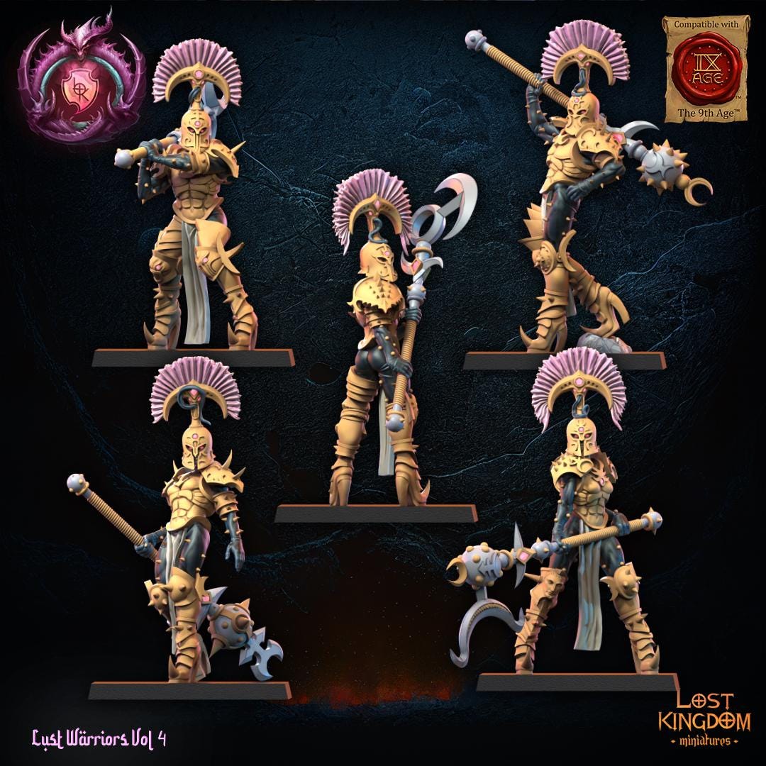 3D Printed Lust Chosen Regiment by Lost Kingdom Miniatures