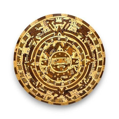 Mexican Aztec Warrior Calendar | Artwork with 11 Wood Types