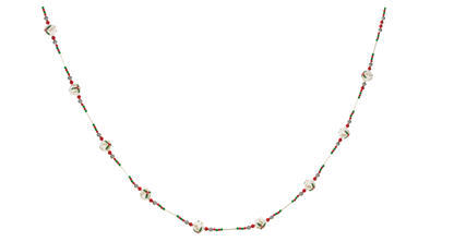 Holly Ball Glass Garland - 72 Inches