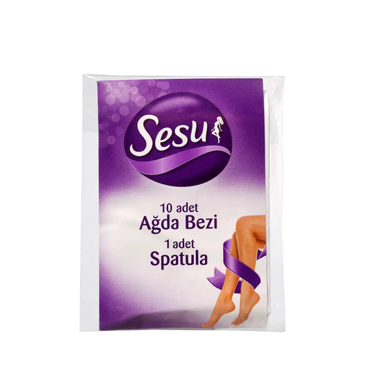 Sesu Wax Strips - 10 Pack + Spatula | Hair Removal