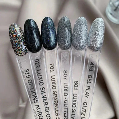 Luxio - Glitter Silver Gel Polish, 15ml