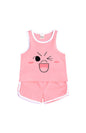 Children's Contrast Print Casual Vest Loungewear Set