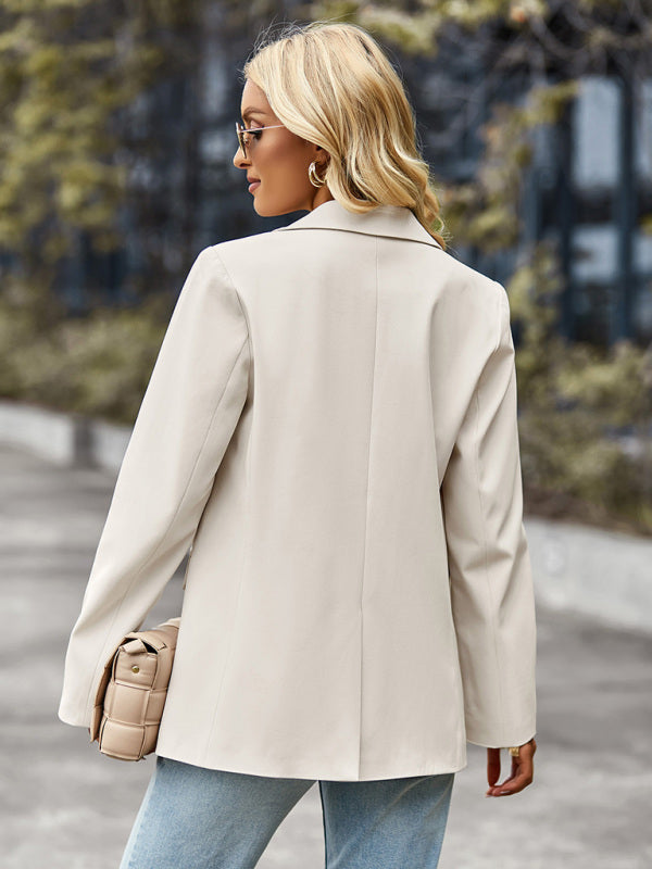 Women's Casual Blazer Jacket - Long Sleeve - Multiple Colors - Autumn Winter