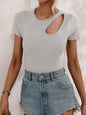 Modern Solid Color Loose Digging Fashion Sexy Slim Women's Knitwear