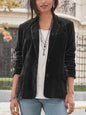 Women's Velvet Blazer Top - Casual Suit - Multiple Colors