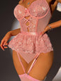 Women's Mesh Body Shaping Waist Sexy Lace Backless Jumpsuit