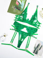 Modern embroidered bra retro decorative sexy push-up underwear set