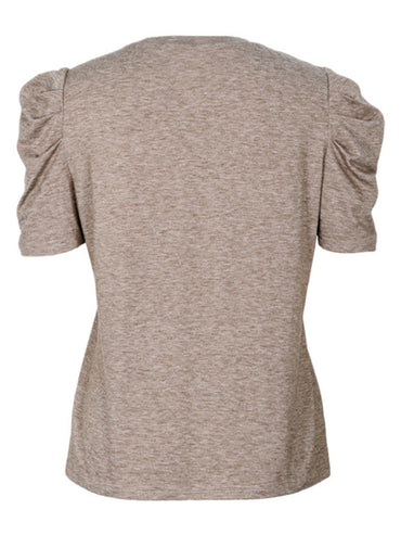 Women's Modern Fashion Lace Spliced Puff Sleeve T-Shirt