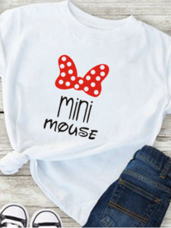 Modern Mama and Mini Family printed short-sleeved T-shirt (children's version)