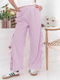 Fashion women's plaid strappy casual trousers