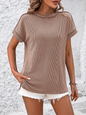 Modern round neck outer seam twisted strip short-sleeved loose T-shirt