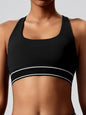 Modern elastic fitness fashion yoga vest with chest pad